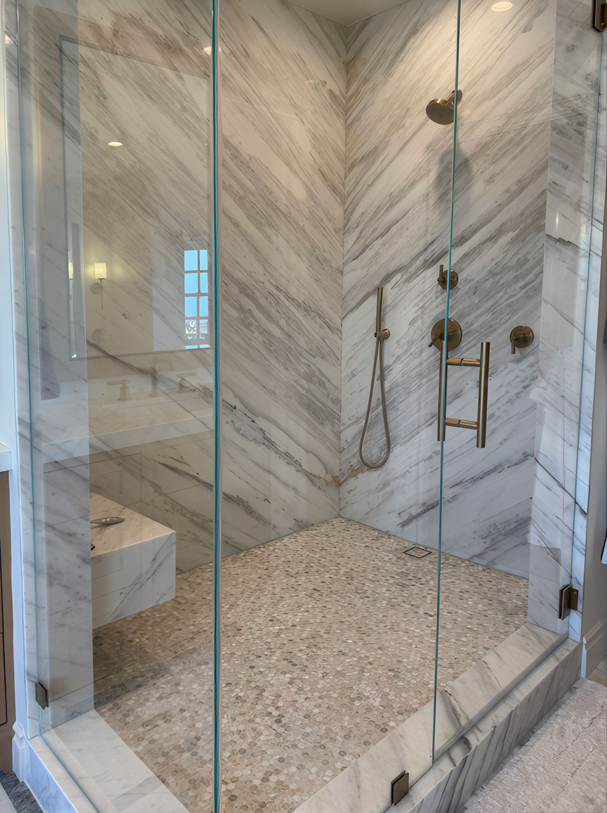 Athena Gold Penny Round 12X12 Honed Marble Mosaic Tile