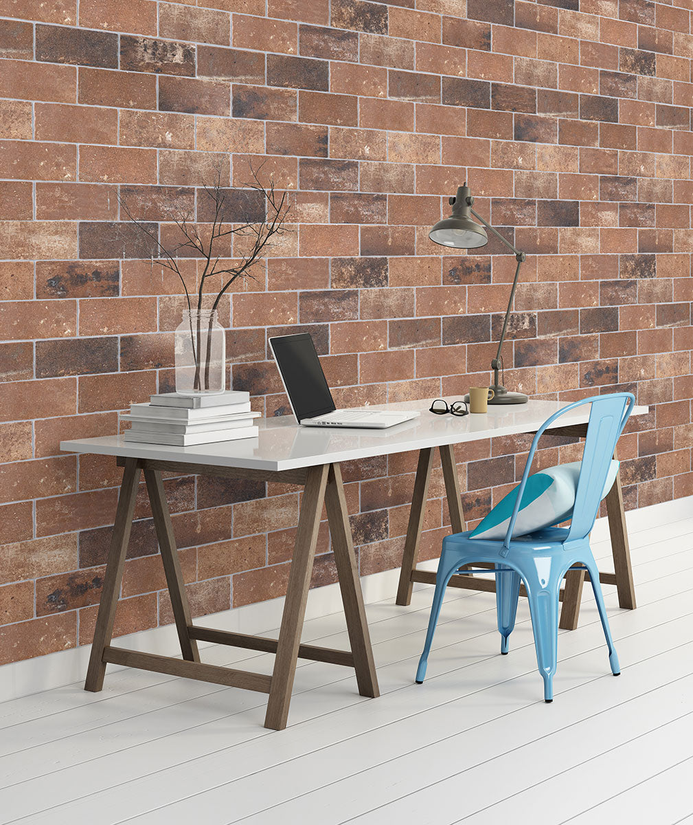 Capella Red Brick 5x10 Matte Porcelain Wall & Floor Tile