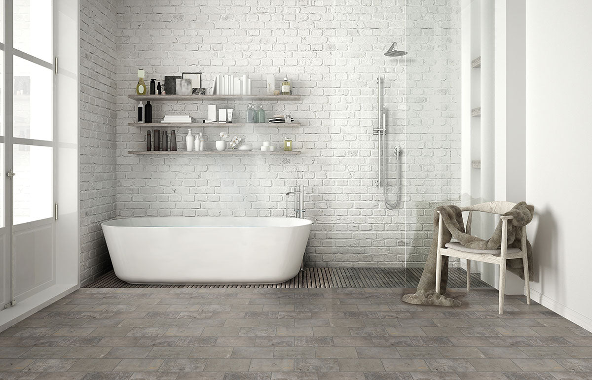 Capella Taupe Brick 2x10 Matte Porcelain Wall & Floor Tile
