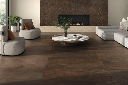 MSI Oxide Copper 12" x 24" Matte Porcelain Floor and Wall Tile - Industrial Metallic Look