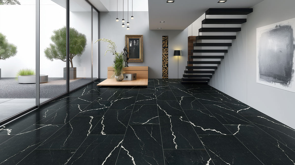 Exotika Soho Noir 24x48 Polished Porcelain Tile