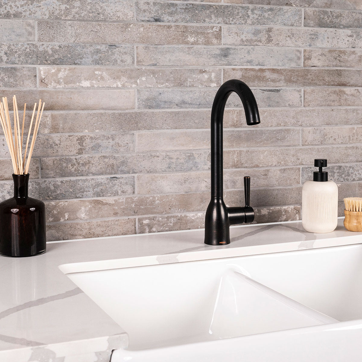 Capella Taupe Brick 2x18 Matte Porcelain Wall & Floor Tile