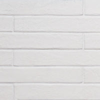 Brickstone White 2x18 Brick Pattern Porcelain Tile