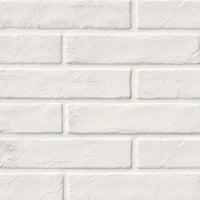 Brickstone Capella White 2x10 brick pattern porcelain tile by MSI  for flooring and walls