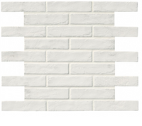 Brickstone White 2X10 Brick Pattern Porcelain Tile