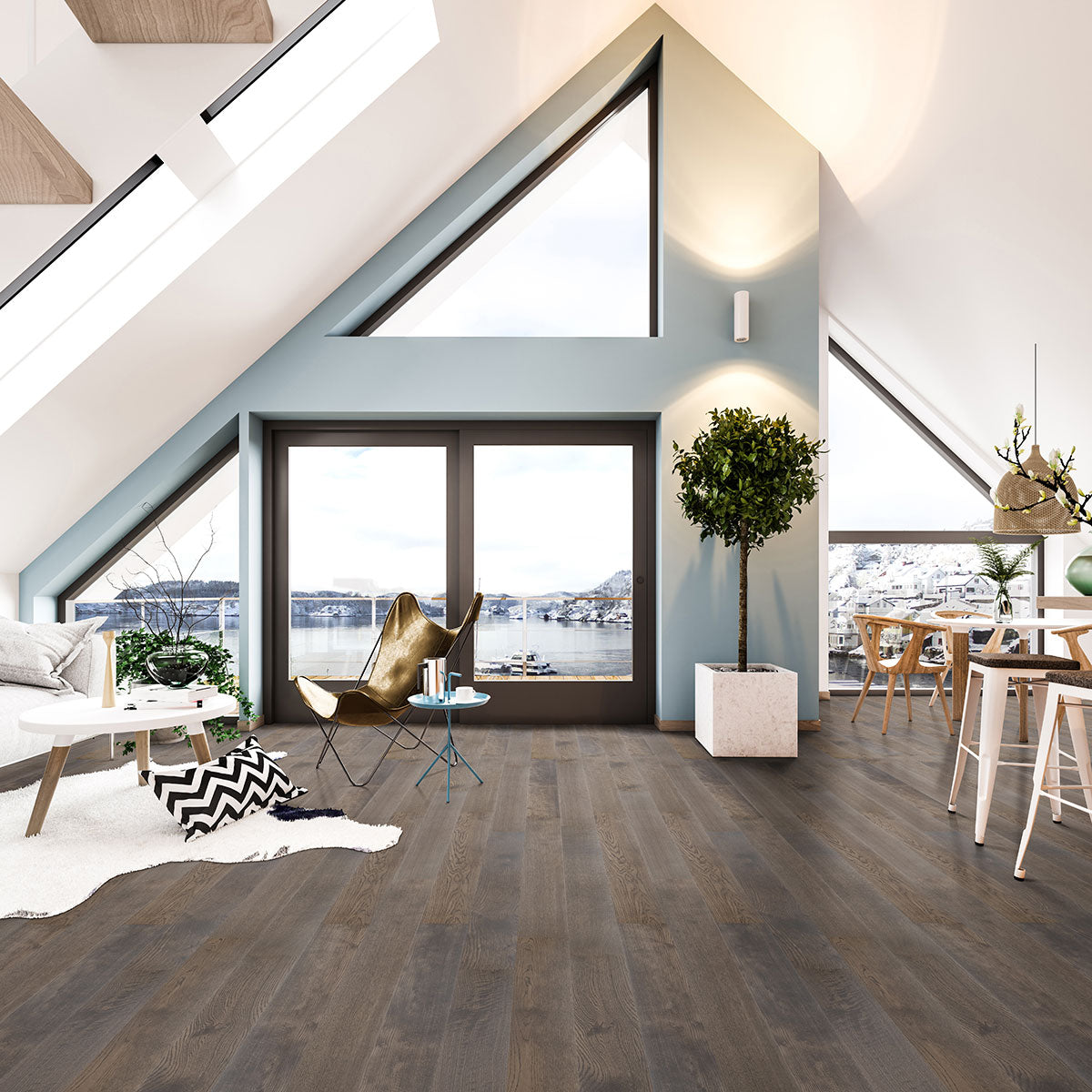 Woodhills Estate Oak 6.5X48 Waterproof Natural Wood Tile