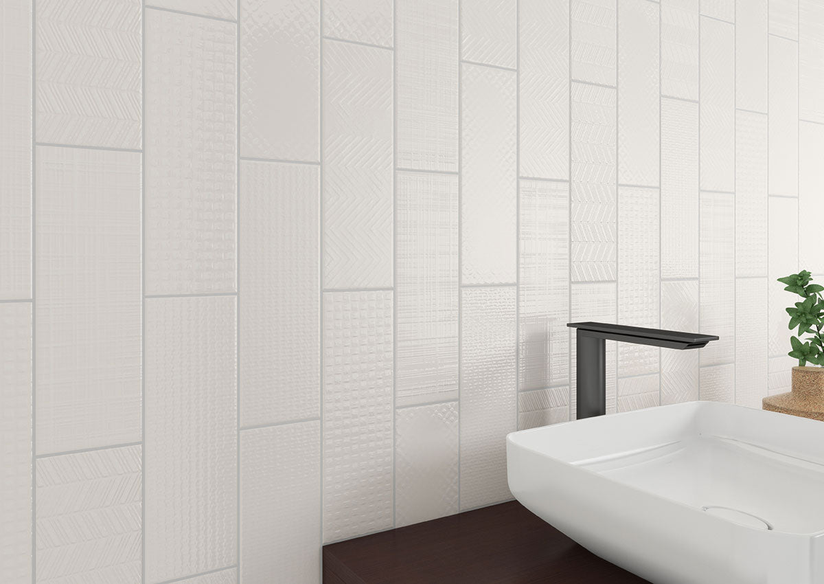 White Matte Ceramic Subway Wall Tile 4x12