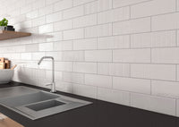 Urbano Dusk 3D 4x12 Glossy Ceramic Subway Tile by MSI in a kitchen backsplash