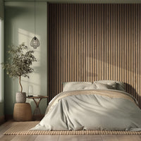 Natural 9.5 in. x 94.5 in. Acoustic Wood Slat Panels