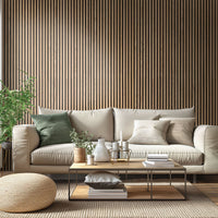 Natural 9.5 in. x 94.5 in. Acoustic Wood Slat Panels