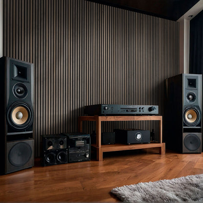 Umber 9.5 in. x 94.5 in. Acoustic Wood Slat Panels