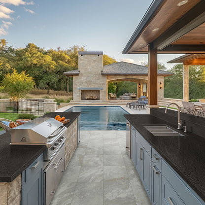 Arterra Argento Travertino 24x24 Matte Porcelain Paver