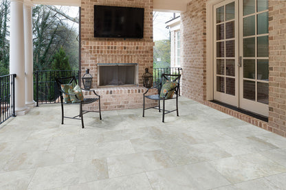 Arterra Argento Travertino 24x24 Matte Porcelain Paver