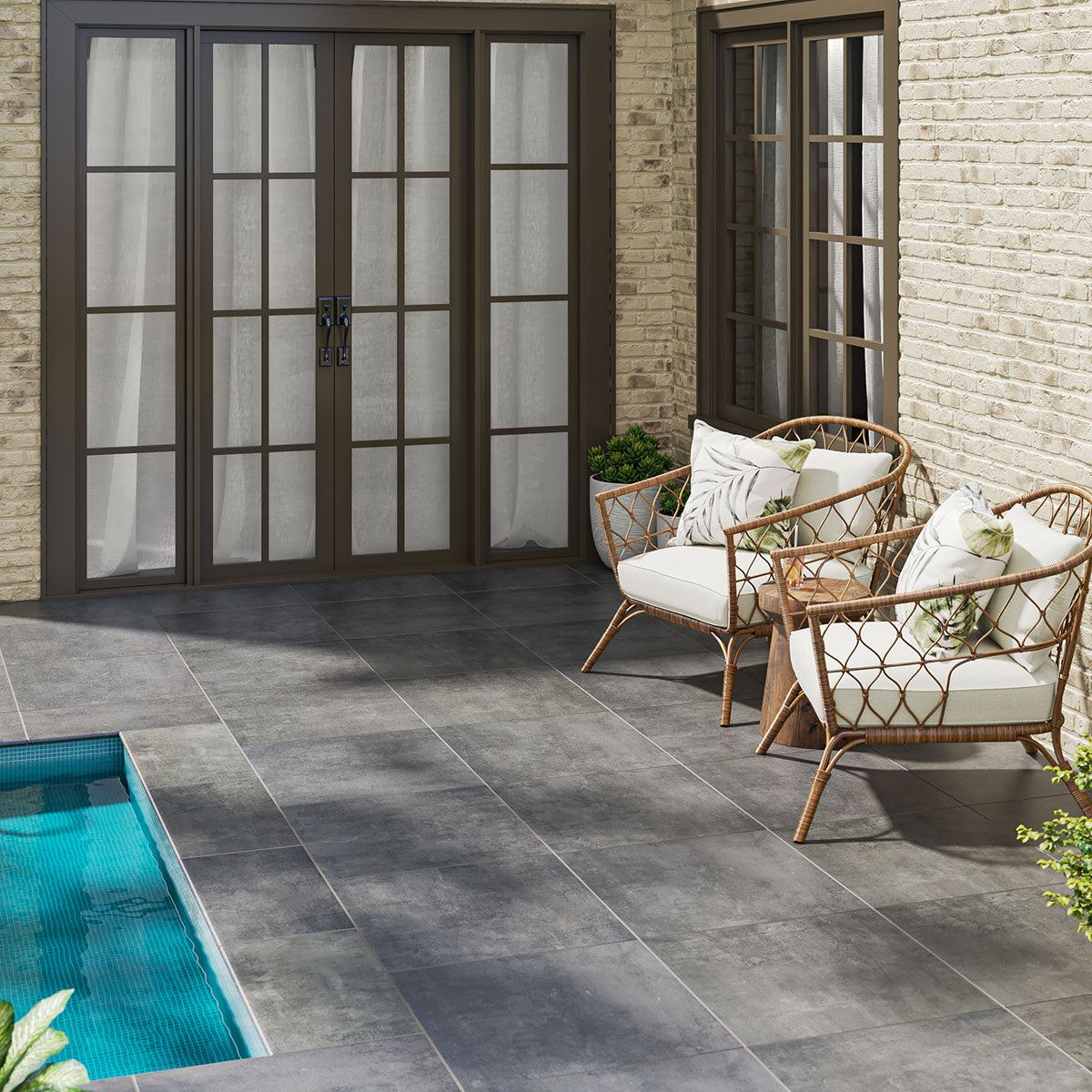 Arterra Beton Antracite 24x24 Matte Porcelain Paver