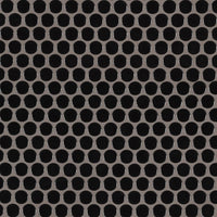 Domino Black Glossy Penny Round Mosaic Tile