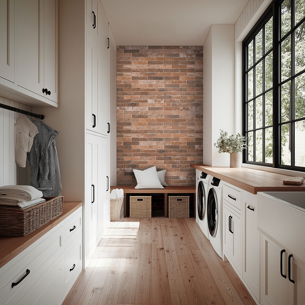 Capella Red Brick 2x10 Matte Porcelain Wall & Floor Tile
