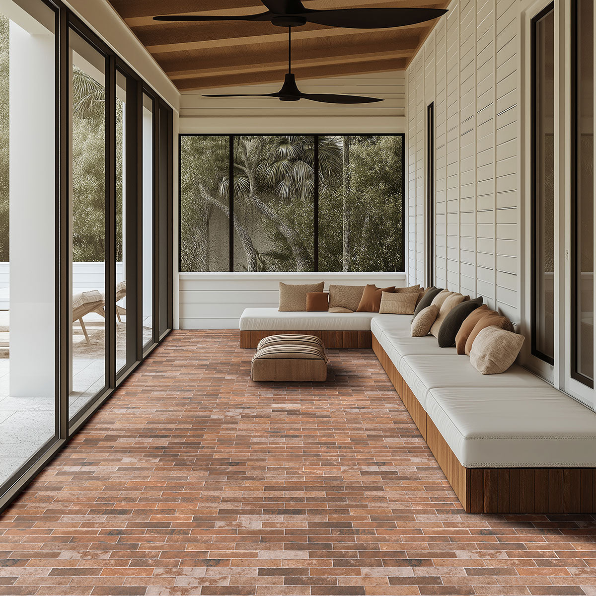 Capella Red Brick 2x10 Matte Porcelain Wall & Floor Tile