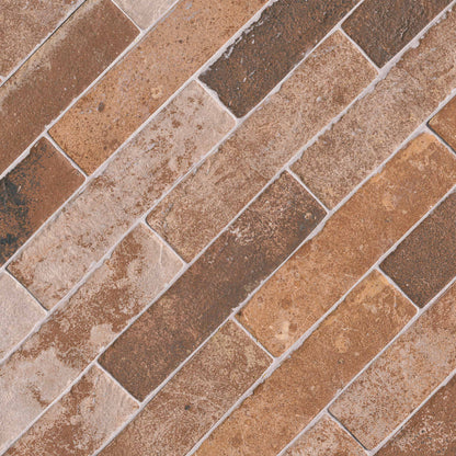 Capella Red Brick 2x10 Matte Porcelain Wall & Floor Tile