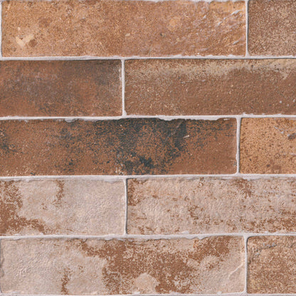 Capella Red Brick 2x10 Matte Porcelain Wall & Floor Tile