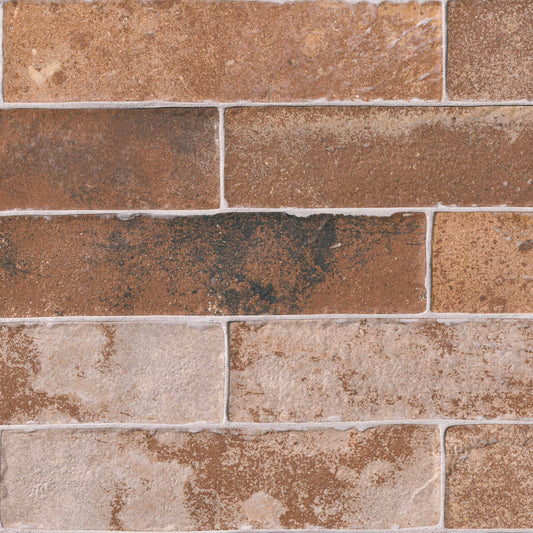 Capella Red Brick 2x10 Matte Porcelain Wall & Floor Tile