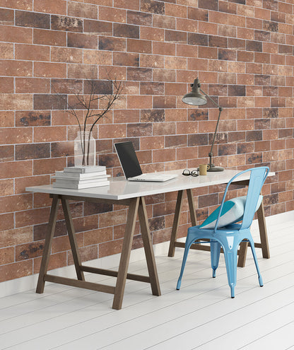Capella Red Brick 5x10 Matte Porcelain Wall & Floor Tile