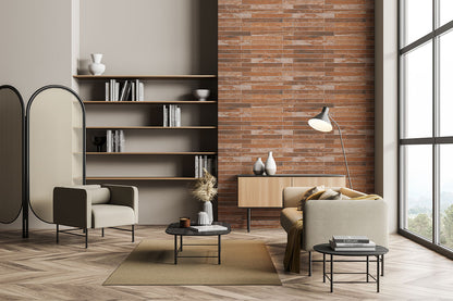 Capella Red Brick 2x18 Matte Porcelain Wall & Floor Tile