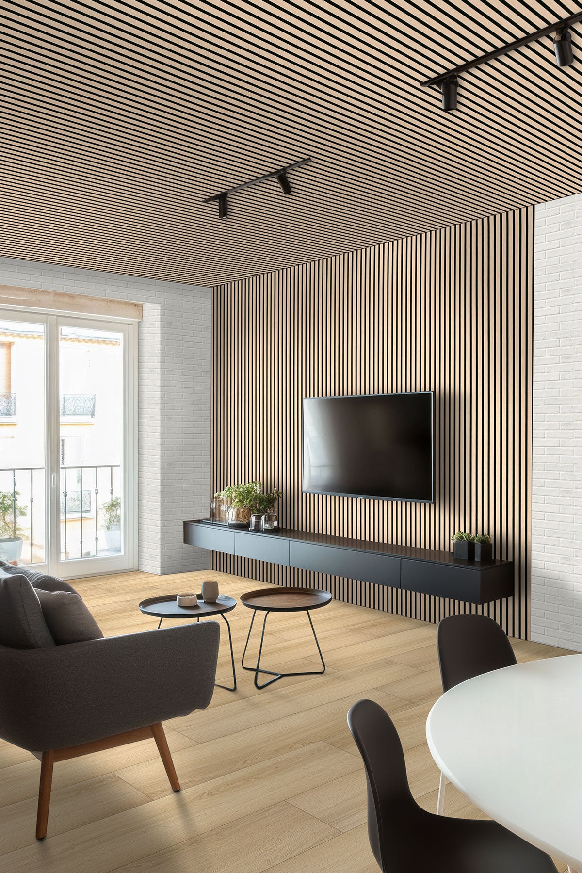 Capella Charcoal Brick 2x10 Matte Porcelain Wall & Floor Tile