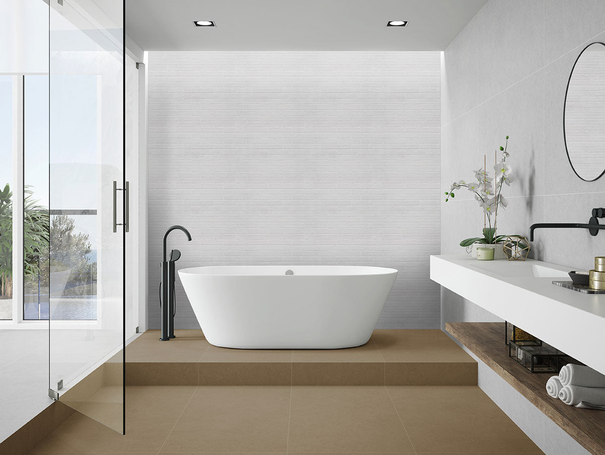 Capella Charcoal Brick 2x10 Matte Porcelain Wall & Floor Tile
