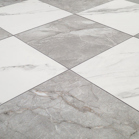 MSI Calacatta Grigio Checkered 24x24 Matte Porcelain Floor & Wall Tile