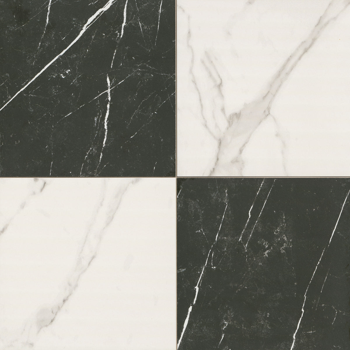 MSI Calacatta Marquina Checkered 24x24 Matte Porcelain Floor & Wall Tile
