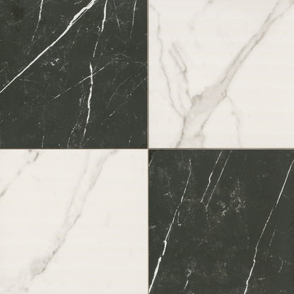 MSI Calacatta Marquina Checkered 24x24 Matte Porcelain Floor & Wall Tile