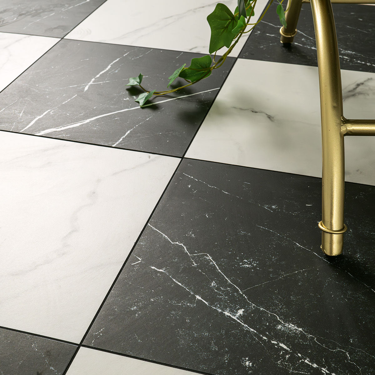 MSI Calacatta Marquina Checkered 24x24 Matte Porcelain Floor & Wall Tile