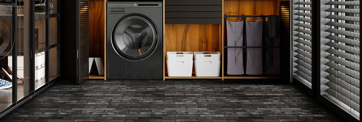 Capella Charcoal Brick 2x10 Matte Porcelain Wall & Floor Tile