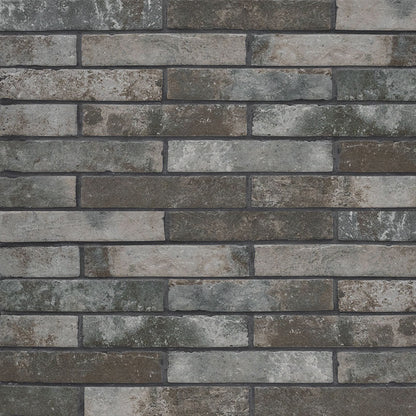 Capella Charcoal Brick 2x10 Matte Porcelain Wall & Floor Tile