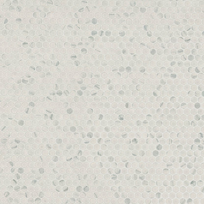 Carrara Penny Round Matte Porcelain Mosaic Tile