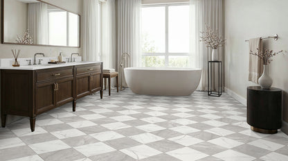 MSI Calacatta Grigio Checkered 24x24 Matte Porcelain Floor & Wall Tile