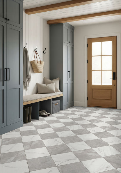 MSI Calacatta Grigio Checkered 24x24 Matte Porcelain Floor & Wall Tile