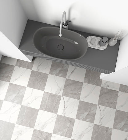 MSI Calacatta Grigio Checkered 24x24 Matte Porcelain Floor & Wall Tile