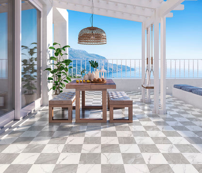 MSI Calacatta Grigio Checkered 24x24 Matte Porcelain Floor & Wall Tile