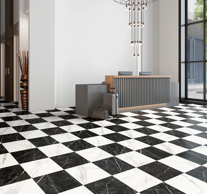 MSI Calacatta Marquina Checkered 24x24 Matte Porcelain Floor & Wall Tile