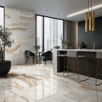 Exotika Nebula Almond 24x48 Polished Porcelain Tile