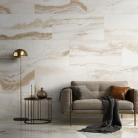 Exotika Nebula Almond 24x48 Polished Porcelain Tile