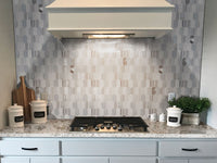 Harlow Picket Glass Metal Stone Mosaic Tile