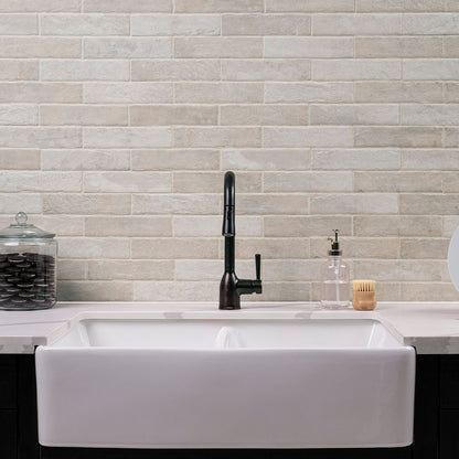 Capella Ivory Brick 2x10 Matte Porcelain Wall & Floor Tile