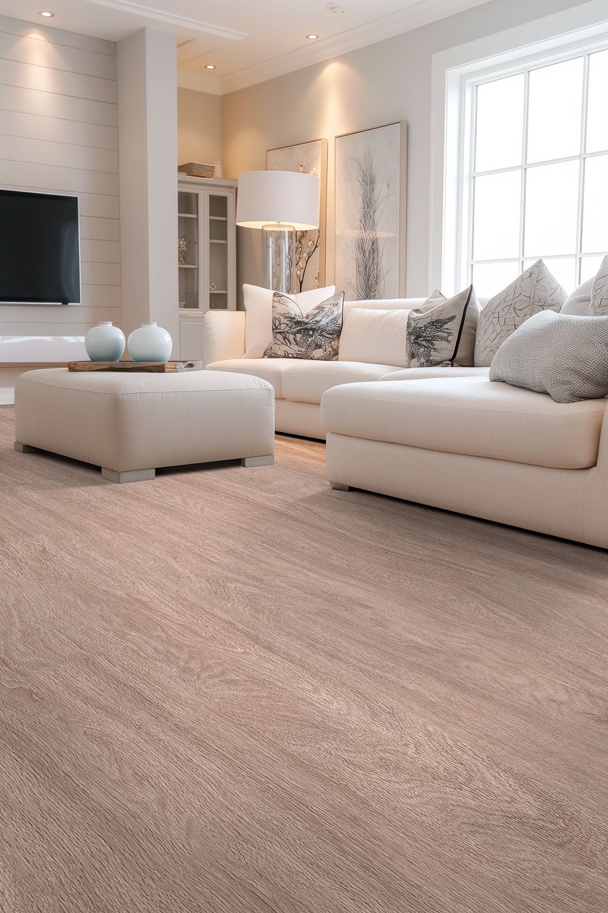 Kallum Bleached Elm 9"x48" Loose Lay Luxury Vinyl Plank Flooring