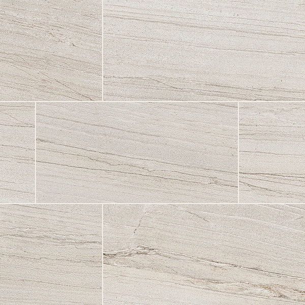 Malahari White 24x48 Lapato 3D Porcelain Floor And Wall Tile