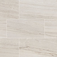 Malahari White 12x24 Lapato 3D Porcelain Floor And Wall Tile