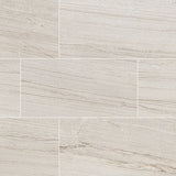 Malahari White 12x24 Lapato 3D Porcelain Floor And Wall Tile