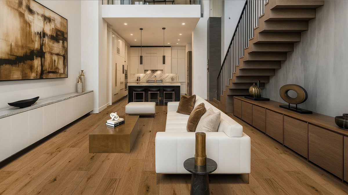 Mccarran Leander Oak 9.45 X 86.6 Engineered Hardwood Plank