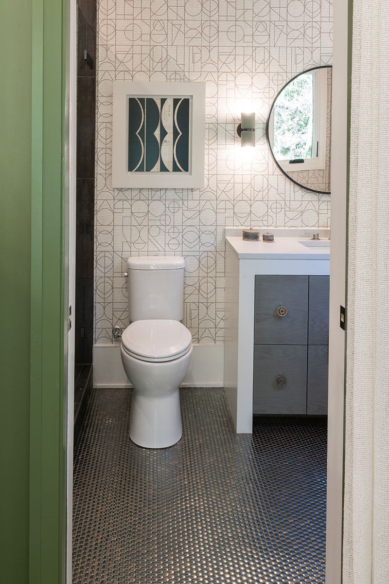 Metallico Penny Round Glossy Porcelain Mosaic Tile